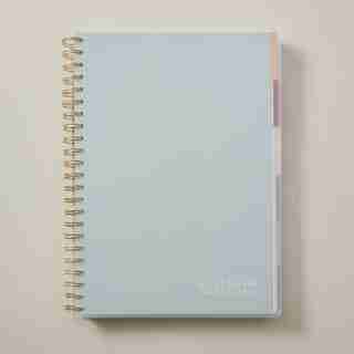 CARNET FORMAT A4 À RELIURE SPIRALE ET À ONGLETS – ARCHÉTYPE, BLEU PÂLE