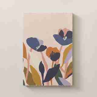 SMALL RAW EDGE JOURNAL, VIOLET GARDEN