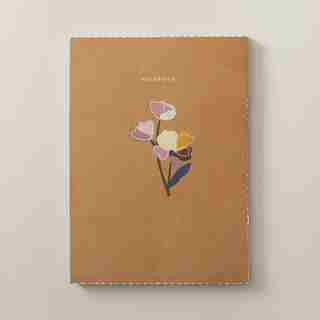 LARGE RAW EDGE JOURNAL, ANEMONE BOUQUET