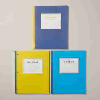 SET OF 3 WORKBOOKS, COOL TONES