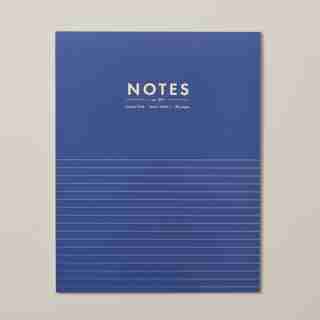 RULED EXERCISE NOTEBOOK, NAVY