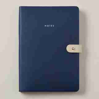 SMALL BUTTON JOURNAL, NAVY