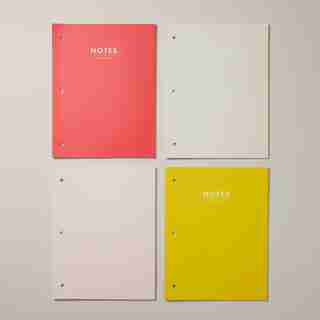 SET OF 4 SOFT COVER NOTEBOOKS, WARM TONES