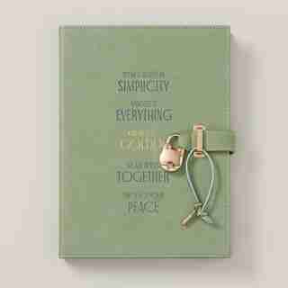 LARGE LOCKED DIARY, KINDNESS SAGE GREEN