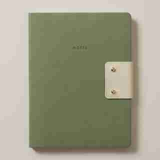 LARGE BUTTON JOURNAL, GREEN