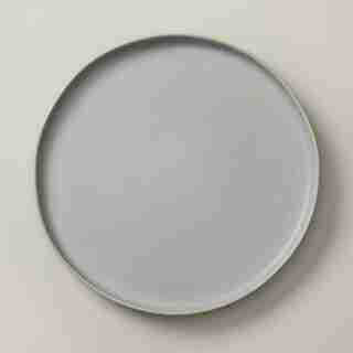 ASSIETTES PLATES DE STYLE NATUREL EN GRÈS – BLEU PÂLE (ENSEMBLE DE 4)