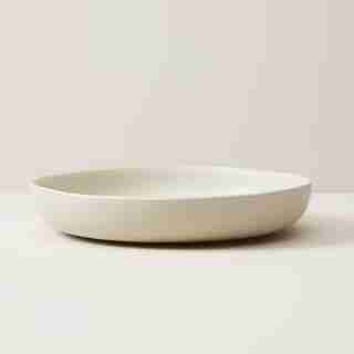 ASSIETTE CREUSE DE STYLE NATUREL EN GRÈS – IVOIRE