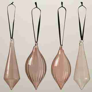 MINI ORNEMENTS DES FÊTES EN VERRE (ENSEMBLE DE 4)