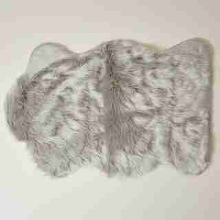 FAUX FUR CHAIR THROW, SILVER FOX