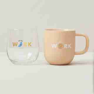BEFORE & APRÈS WORK MUG & WINE GLASS SET