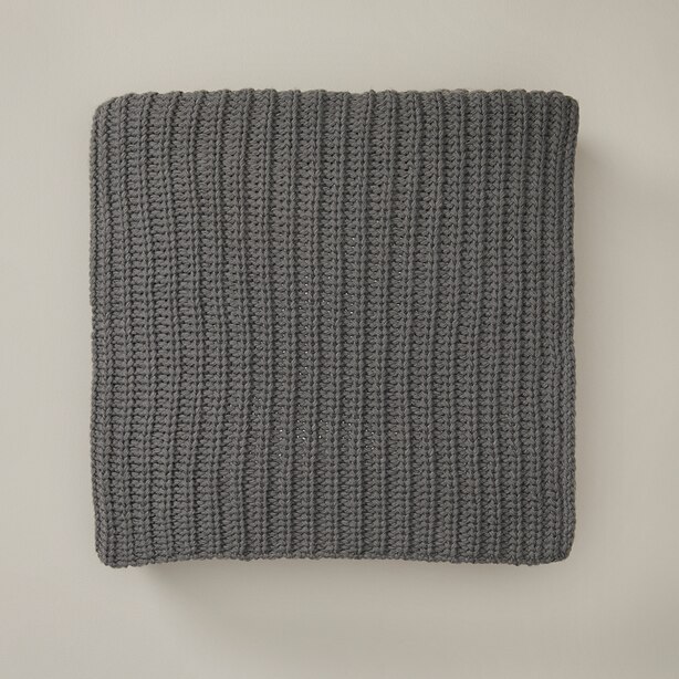 RECYCLED KNIT THROW BLANKET, STORM GREY by OUI Gifts www.chapters.indigo.ca