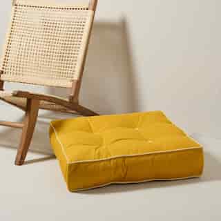 TUFTED LOUNGE PILLOW, SUNFLOWER