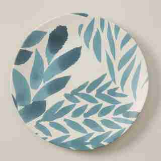 BAMBOO MELAMINE SALAD PLATE, KALE