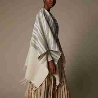VARIEGATED STRIPE WRAP, OATMEAL