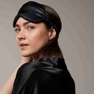 SILK SLEEP MASK, BLACK