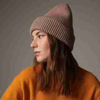 CHROMA ECO RIBBED BEANIE, MINK