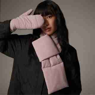 PUFFER MITTEN, MAUVE MEDIUM-LARGE