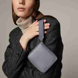 LOOPED TAB WALLET, STEEL BLUE