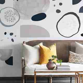 URBAN WALLS NAVY CIRCULAR ABSTRACT DECAL
