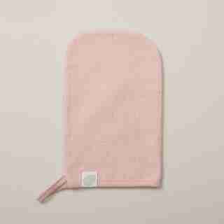ORGANIC COTTON WAFFLE BATH MITT, ROSE
