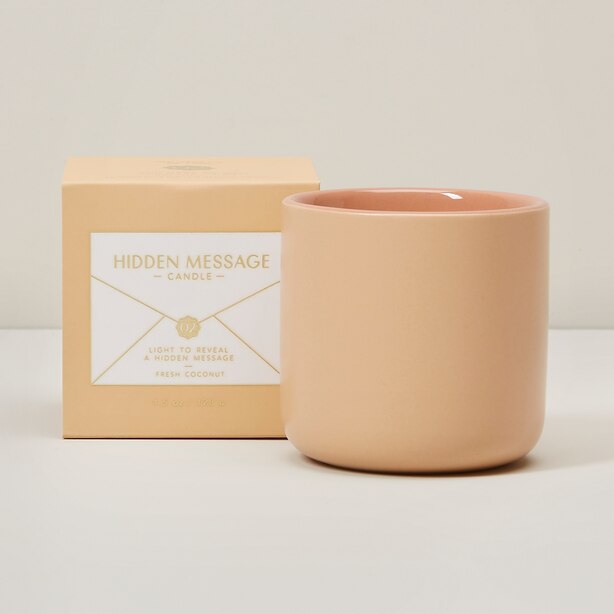 MAKE ME MELT HIDDEN MESSAGE FRESH COCONUT MINI CANDLE