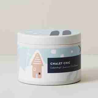 GRANDE BOUGIE EN BOÎTE MÉTALLIQUE – CHIC AU CHALET