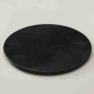 LARGE ROUND SERVING BOARD, DARK MARBLE
