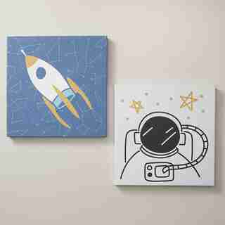 REPRODUCTION SUR TOILE – ESPACE (ENSEMBLE DE 2)