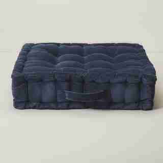 VELVET FLOOR PILLOW NAVY