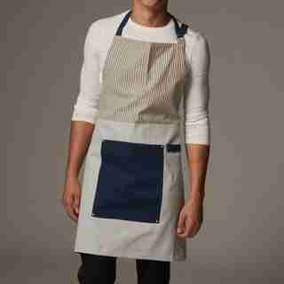 HEAVYWEIGHT COTTON APRON, BLUE JAY