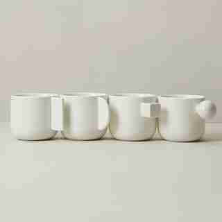 TASSES AVEC ANSE GÉOMÉTRIQUE (ENSEMBLE DE 4)