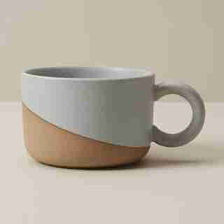 TASSE RUSTIQUE – MOTIF DIAGONAL, CÉLADON FONCÉ
