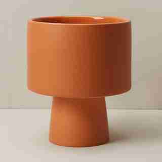 CACHE-POT AVEC PIÉDESTAL – TERRACOTTA, GRAND