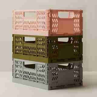 BOÎTES DE RANGEMENT – ROSE, MOYEN (ENSEMBLE DE 3)