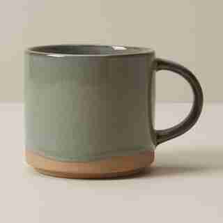 TASSE À THÉ EN CÉRAMIQUE – MOTIF TREMPÉ, SAUGE SÉCHÉE