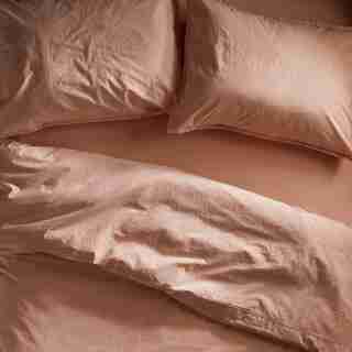 ORGANIC COTTON DUVET COVER, BLUSH QUEEN