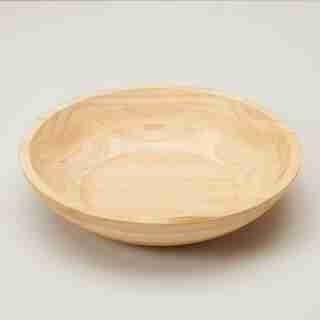 MEDIUM RUBBERWOOD SHALLOW BOWL