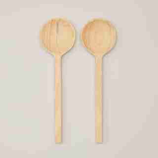 RUBBERWOOD SALAD SERVERS