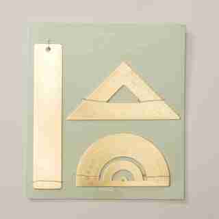 3-PIECE BRASS GEOMETRY SET