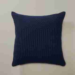 RECYCLED KNIT PILLOW COVER, BLUE JAY 20” X 20”