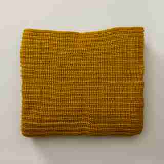 RECYCLED KNIT THROW ECRU OLIVE