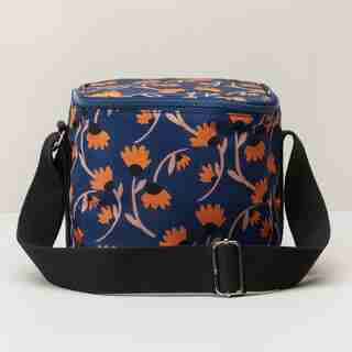 INSULATED LUNCH BAG, BLUE FLORAL
