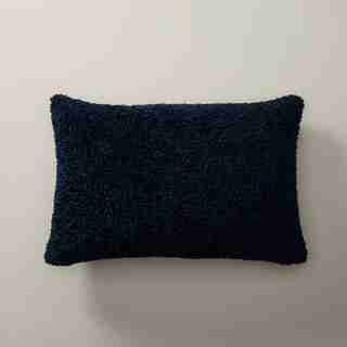 SHAGGY FAUX FUR PILLOW COVER, BLUE JAY 16” X 24”