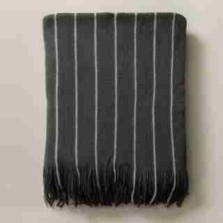 SUPER SOFT STRIPED THROW BLANKET, STORM