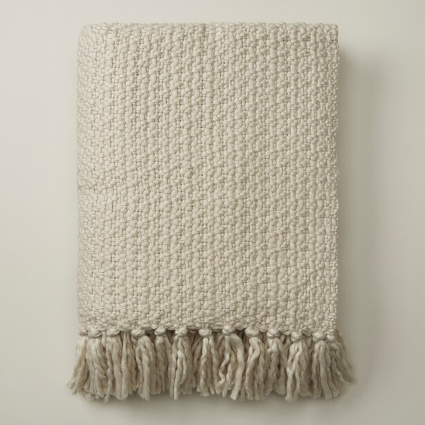 BASKET WEAVE THROW BLANKET, DOVE by OUI Gifts www.chapters.indigo.ca