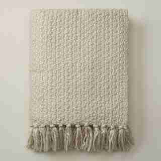 BASKET WEAVE THROW BLANKET, DOVE