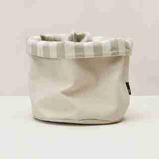 MEDIUM REVERSIBLE STORAGE BASKET, IVORY