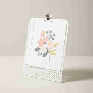 LARGE PERFORATED METAL CLIPBOARD, IVORY