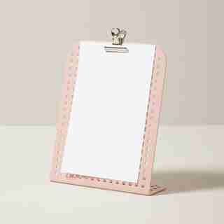 SMALL PERFORATED METAL CLIPBOARD, PINK