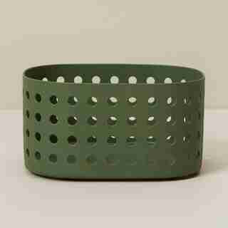 SMALL PERFORATED METAL TRAY, GREEN